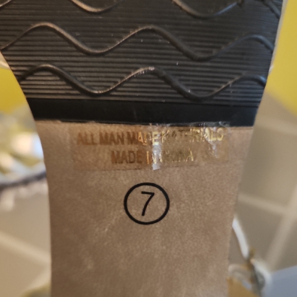 Gold Strappy Women's Sandals - Picture 5 of 5